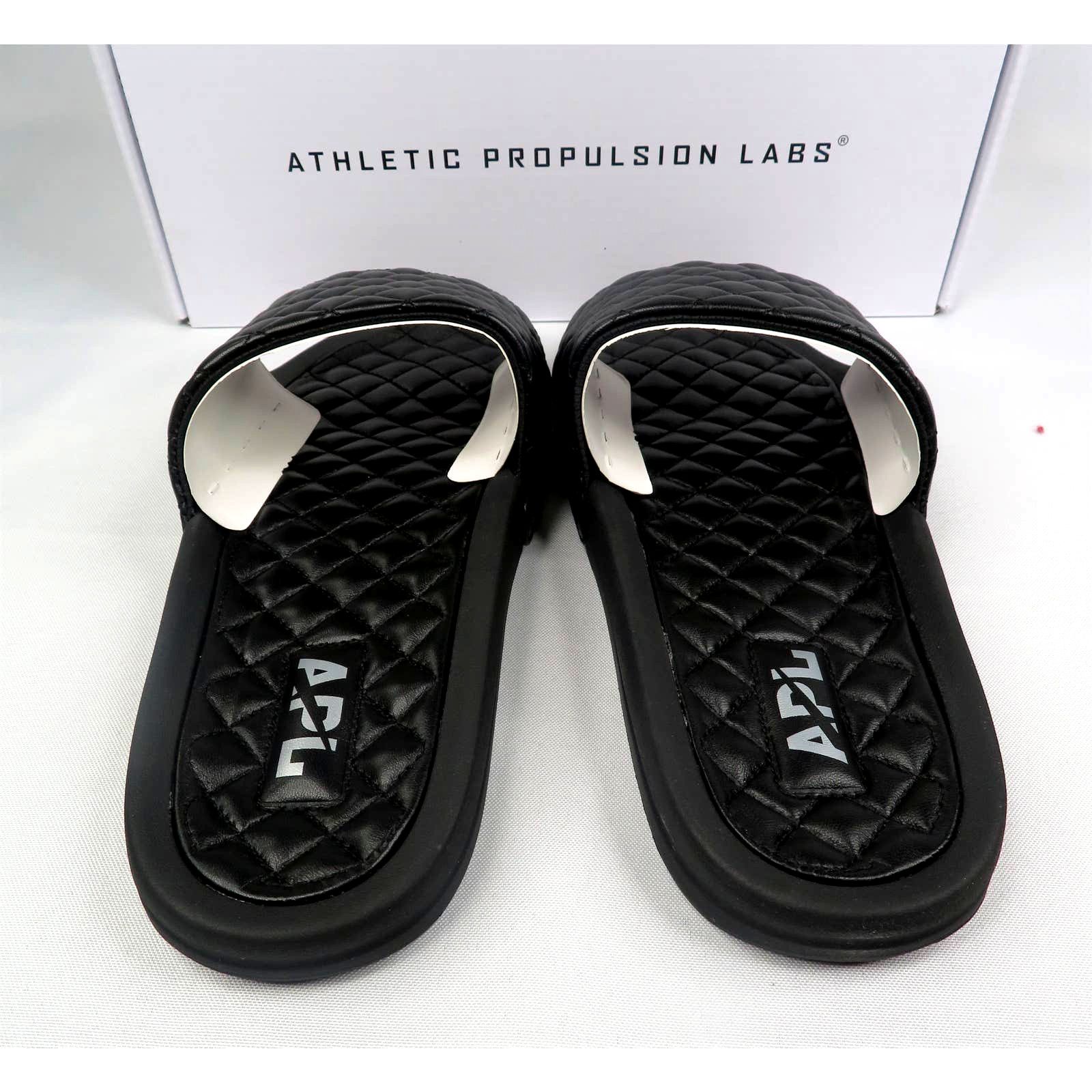Athletic Propulsion Labs APL Black Lusso Quilted Leather Slide Sandal Women's Sz 10 Size US 10 / IT 40 - 3 Thumbnail