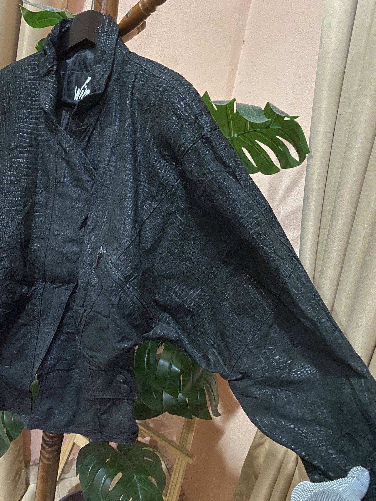Other Vintage Winlit Genuine Leather Black Embossed Pattern Jacket Size US M / EU 48-50 / 2 - 10 Thumbnail