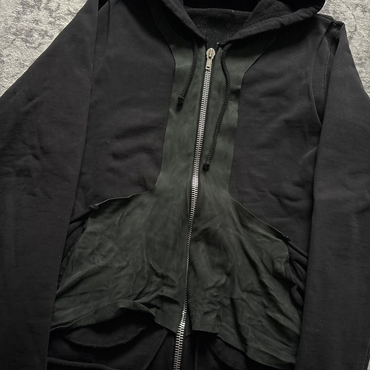 Rick Owens Drkshdw Rick Owens SLAB Layered Leather Hoodie | Size M Size US M / EU 48-50 / 2 - 4 Thumbnail