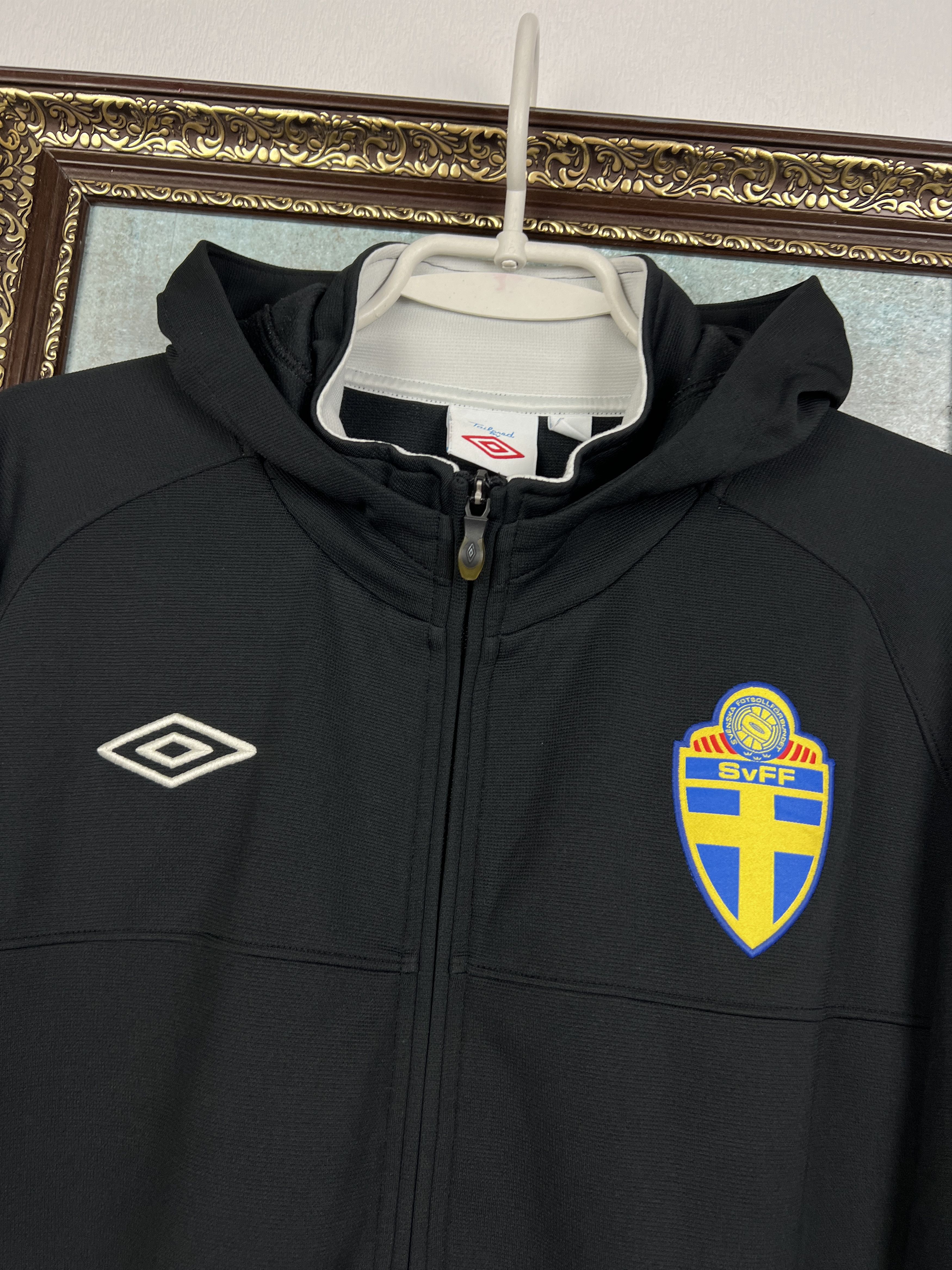 Umbro Vintage Sweden Football Train Jacket Soccer Track Top Hooded Size US XXL / EU 58 / 5 - 3 Thumbnail