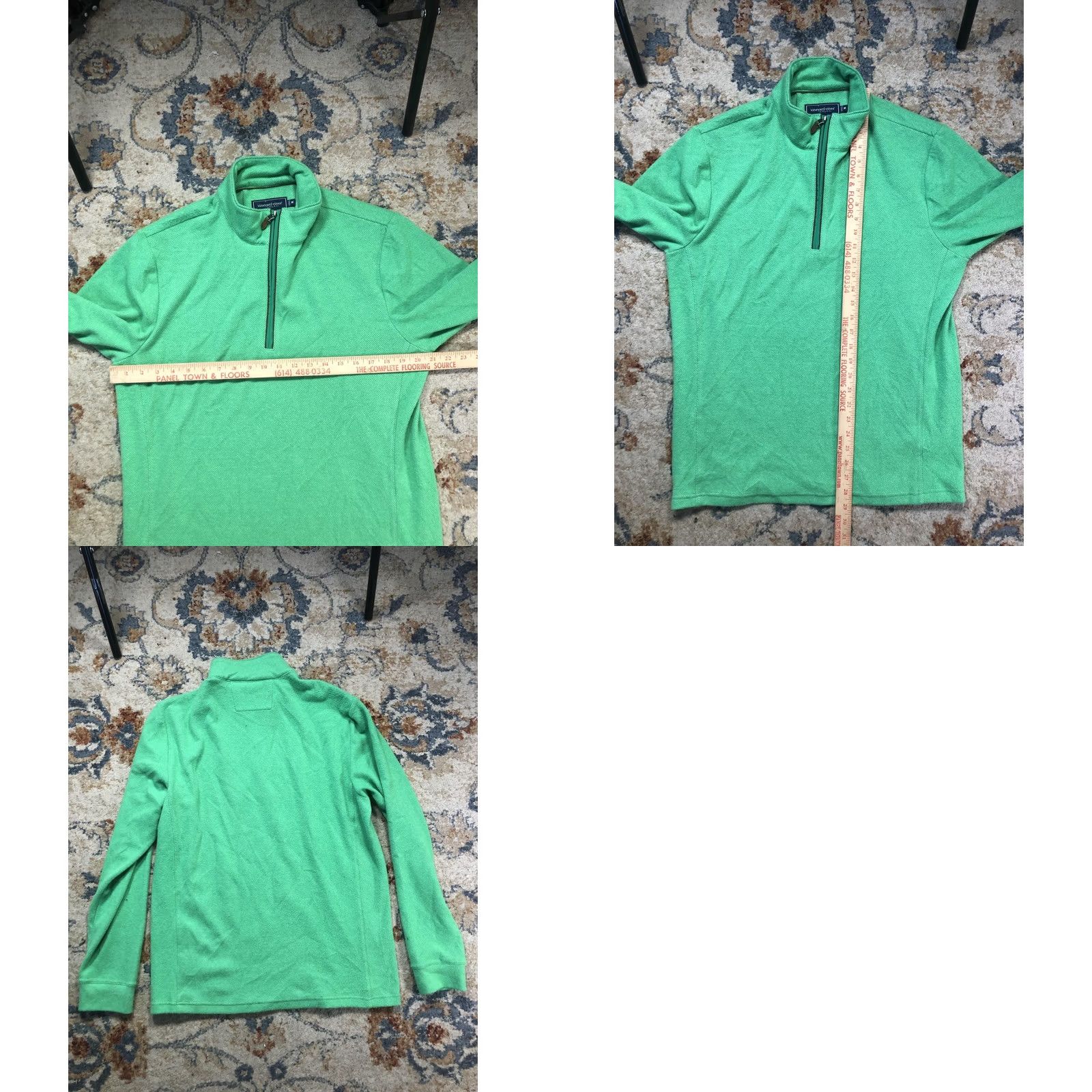 Vineyard Vines Vineyard Vines Sweatshirt Mens M Green 1/4 Zip Mock Neck Knit Pullover Size US M / EU 48-50 / 2 - 8 Thumbnail