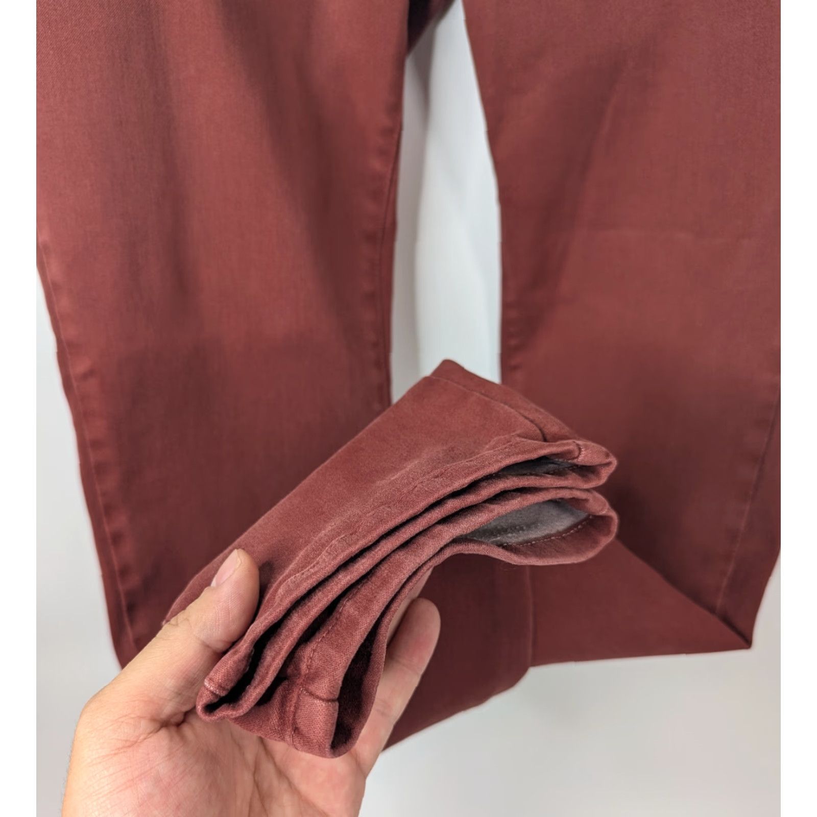 NYDJ NYDJ Leggings Women 10 Maroon Lift Tuck Technology Comfort Stretch Pockets Slimming Casual Workwear Size 32" / US 10 / IT 46 - 6 Thumbnail