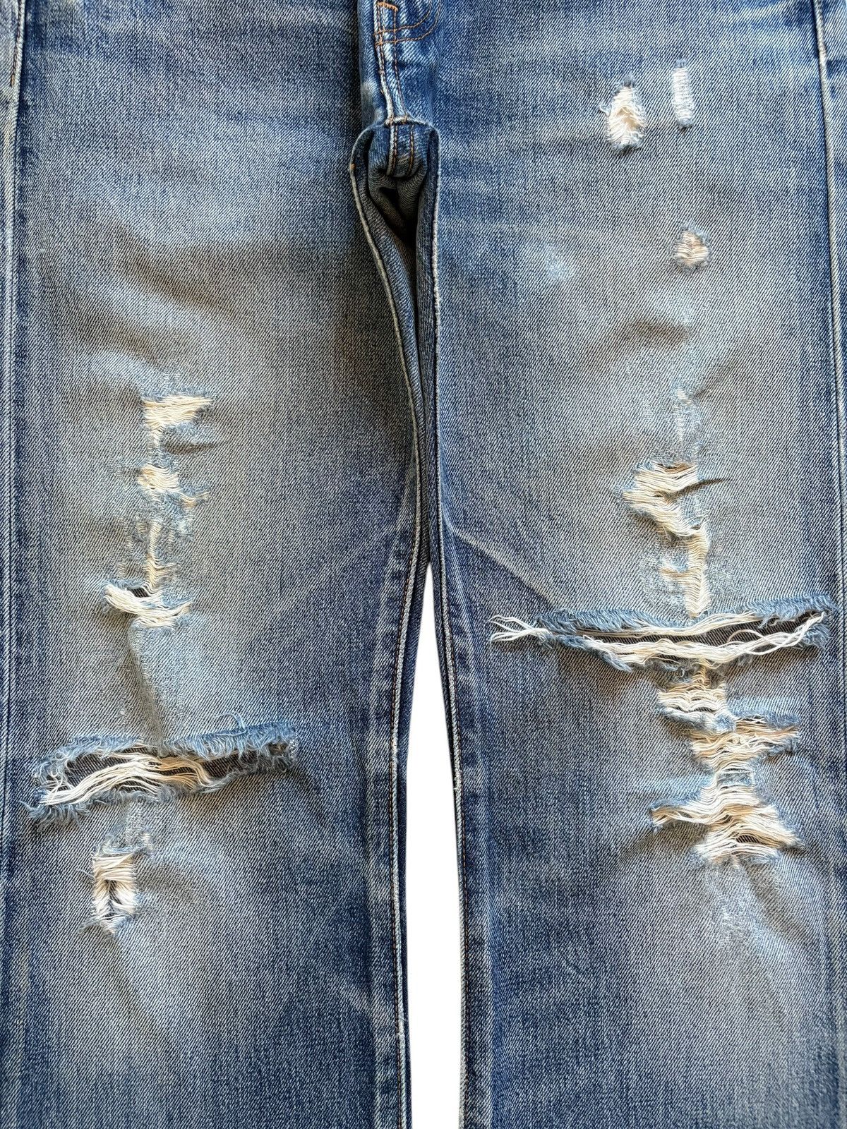 Levi's Vintage 90s Levis 501 Mud Wash Distressed Loose Jeans Size US 32 / EU 48 - 5 Thumbnail