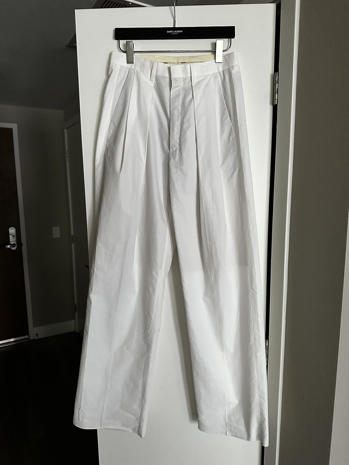 Moschino Double pleated relaxed fit wide cotton pants Size US 32 / EU 48 - 2 Thumbnail