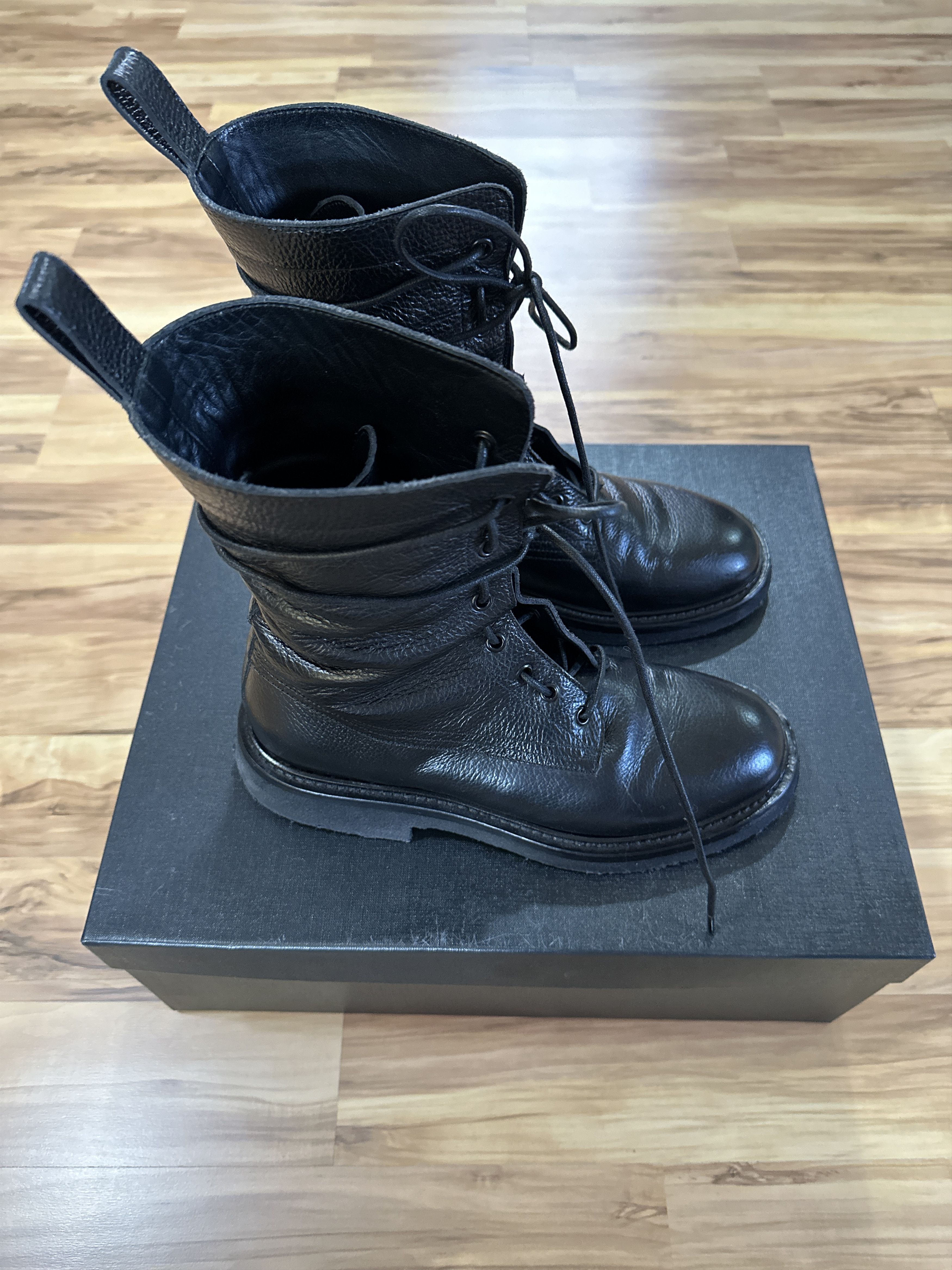 From The First From The First "Lorenzo" Pebbled Leather Boots Size 41 Size US 8 / EU 41 - 2 Thumbnail