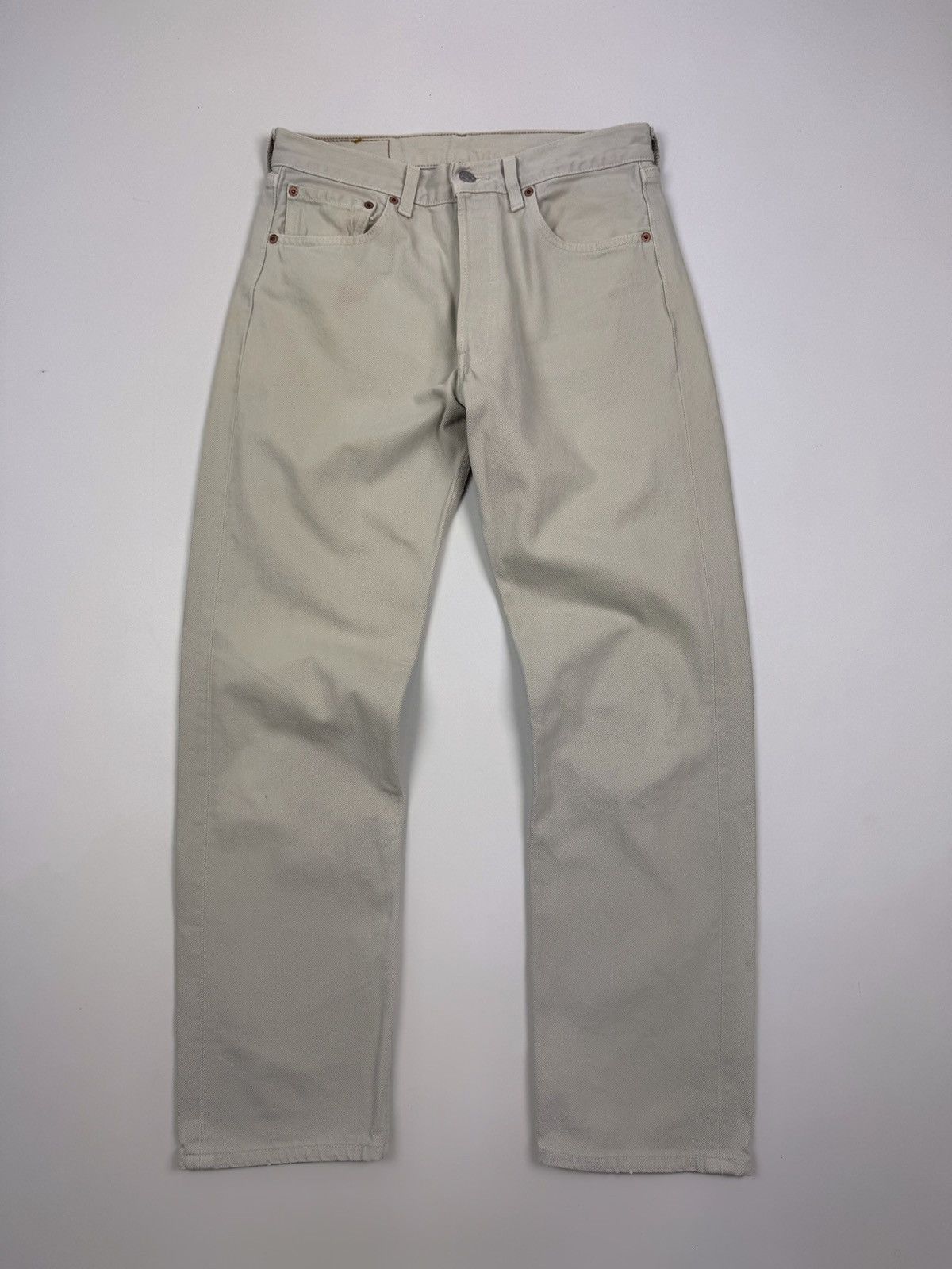 Levi's 1990’s Vintage Faded Levi’s 501 Light Beige Jeans Pants Size US 32 / EU 48 - 3 Thumbnail