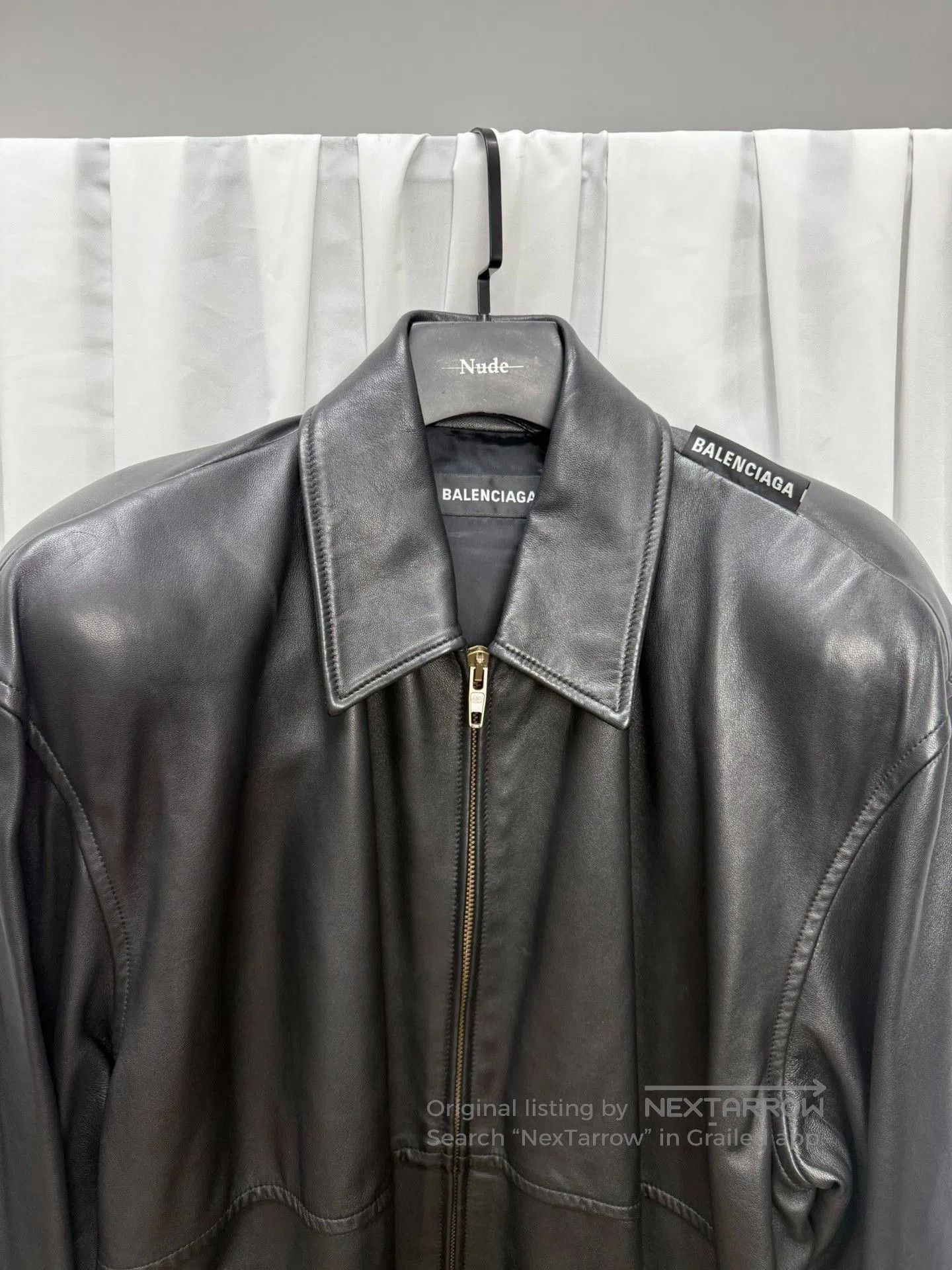 Balenciaga Balenciaga Oversized Shoulder Embroidered Leather Jacket. Size US M / EU 48-50 / 2 - 4 Thumbnail