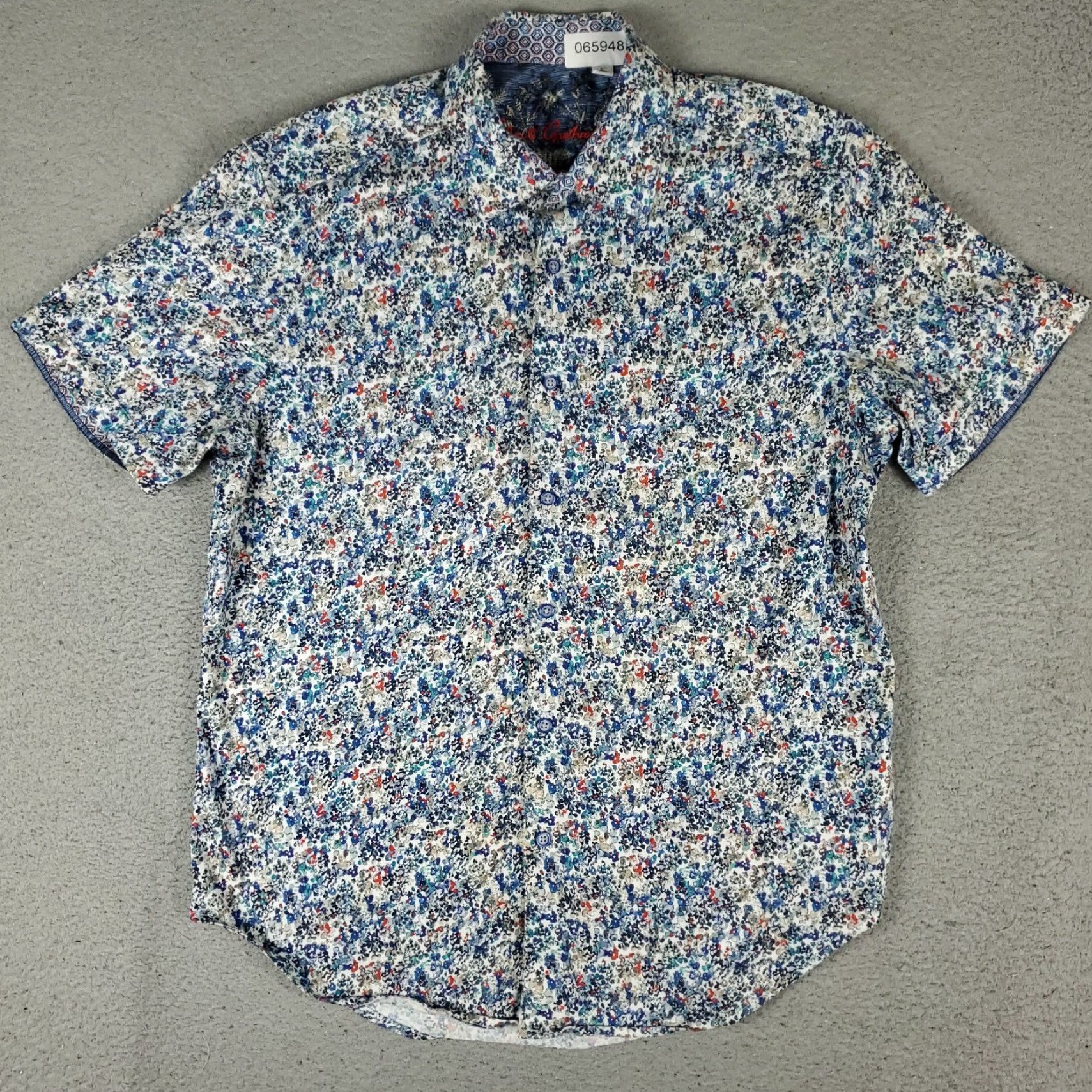 Robert Graham Robert Graham Shirt Mens Large Blue Abstract Classic Fit Button Up Short Sleeve Size US L / EU 52-54 / 3 - 3 Thumbnail