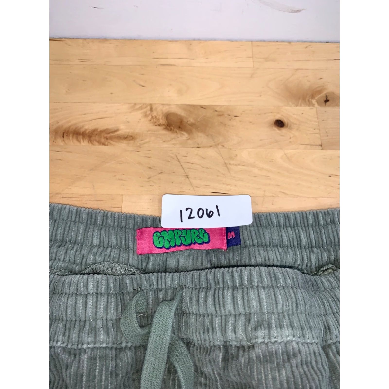 Empyre Empyre Corduroy Pants Womens M Drawstring Casual Relaxed Green 12061 Discoloration Size 32" / US 10 / IT 46 - 2 Thumbnail