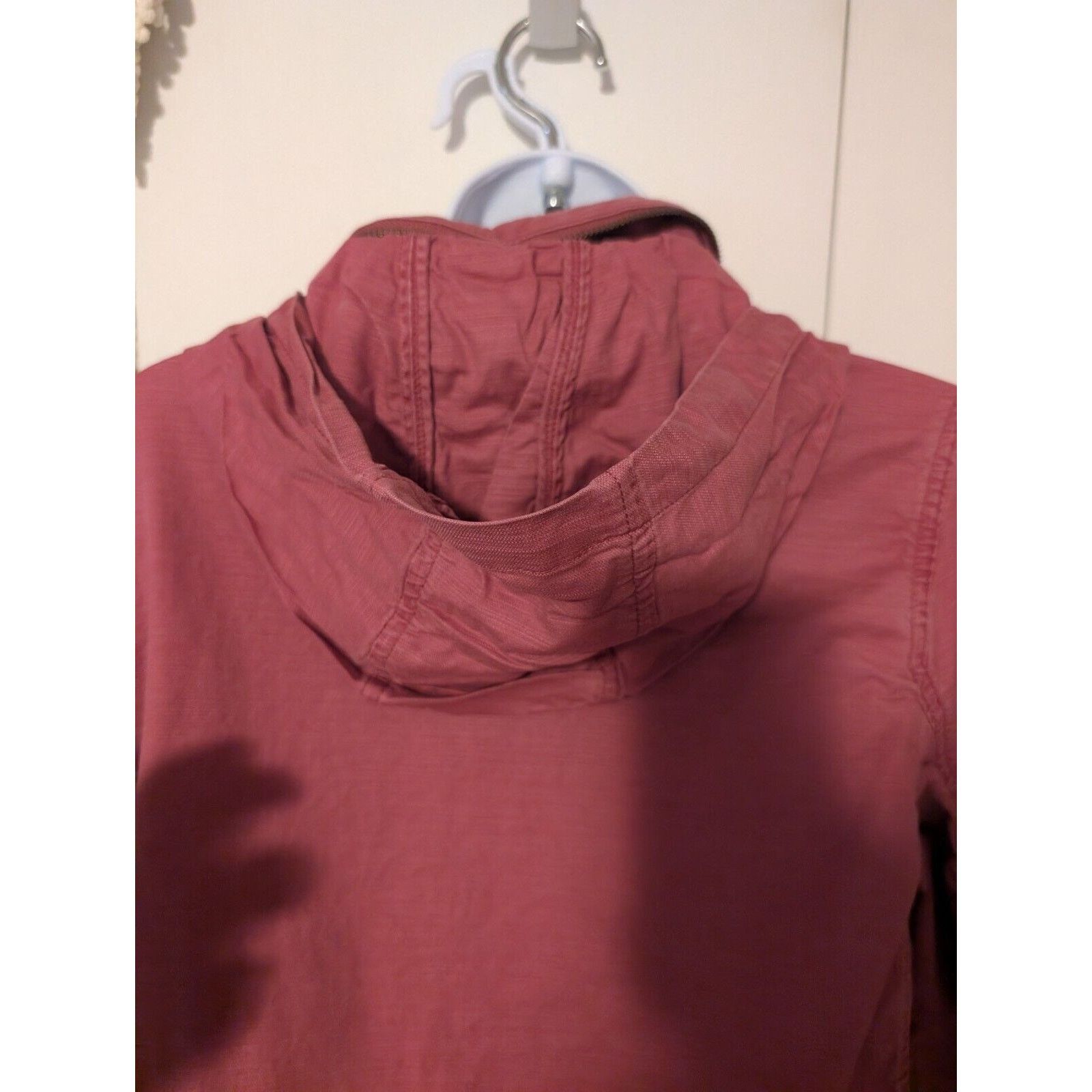 Lands' End Lands End Womens Small Red Full Zip Jacket Hideaway Hood Size S / US 4 / IT 40 - 6 Thumbnail