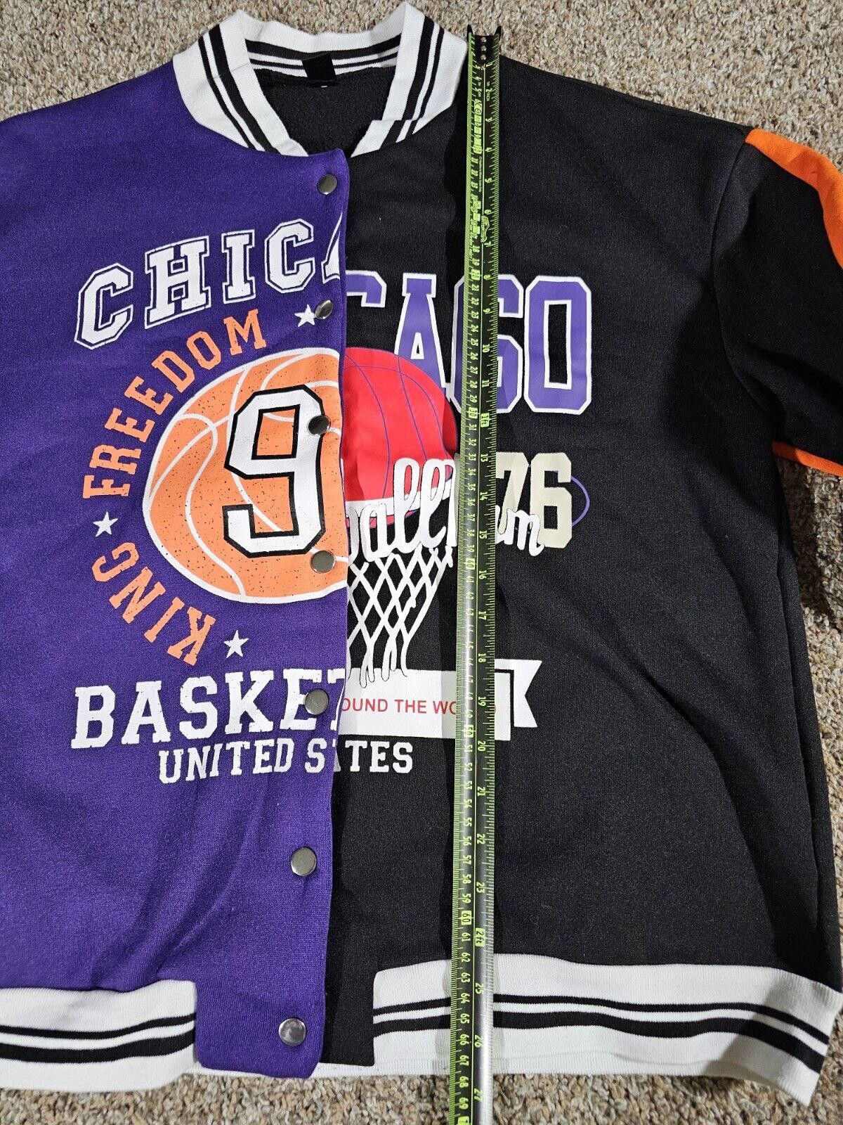 Shein Chicago Basketball Dual Sided SHEIN Retro Varsity Jacket LG Size US L / EU 52-54 / 3 - 4 Thumbnail