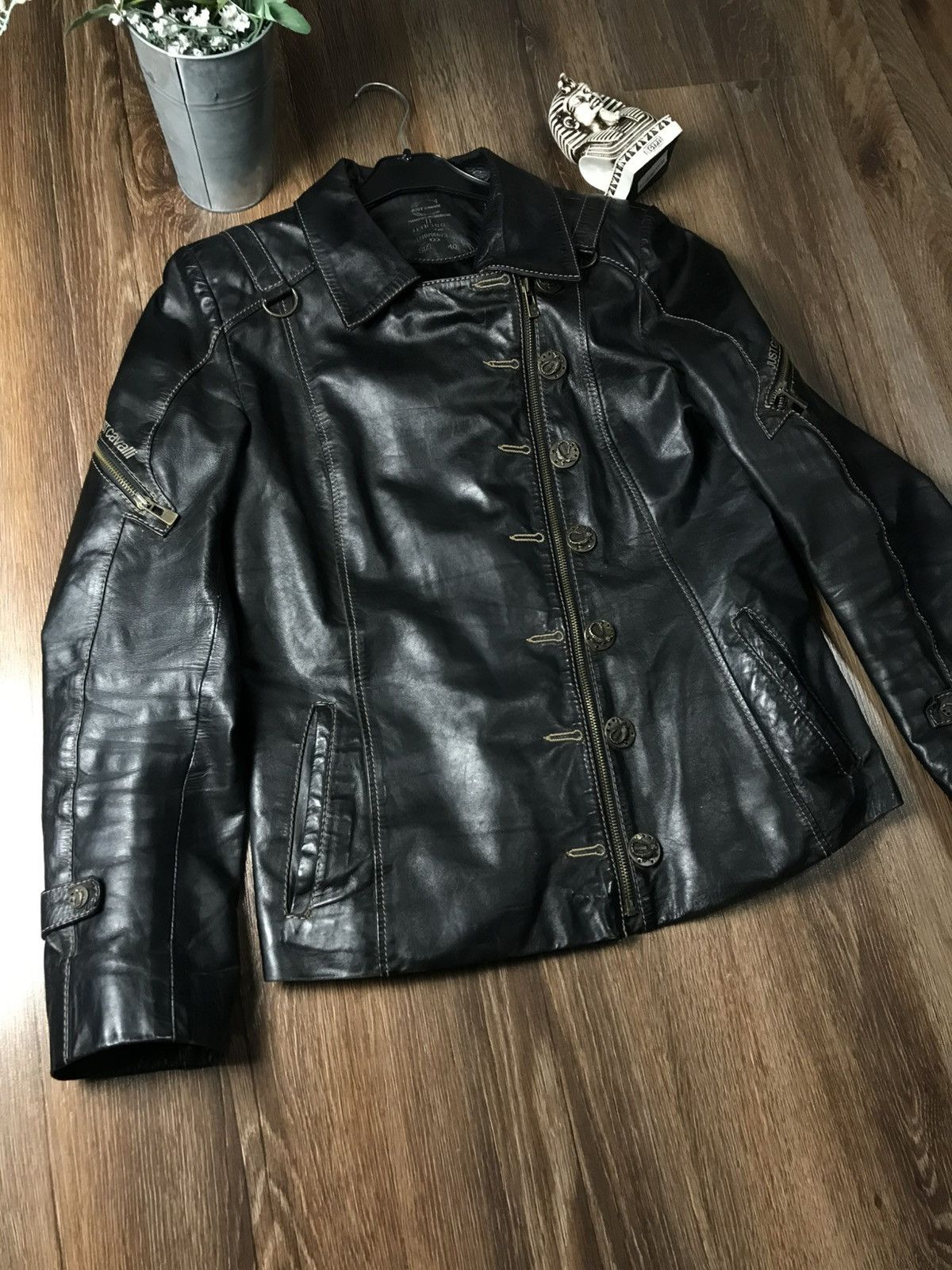 Just Cavalli Just Cavalli Leather Jacket Size S / US 4 / IT 40 - 7 Thumbnail