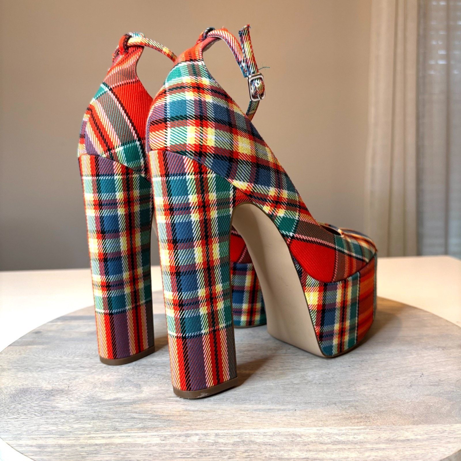 Steve Madden Steve Madden Skyrise Plaid Platform Heels Women's Size 9.5 Size US 9.5 / IT 39.5 - 6 Thumbnail