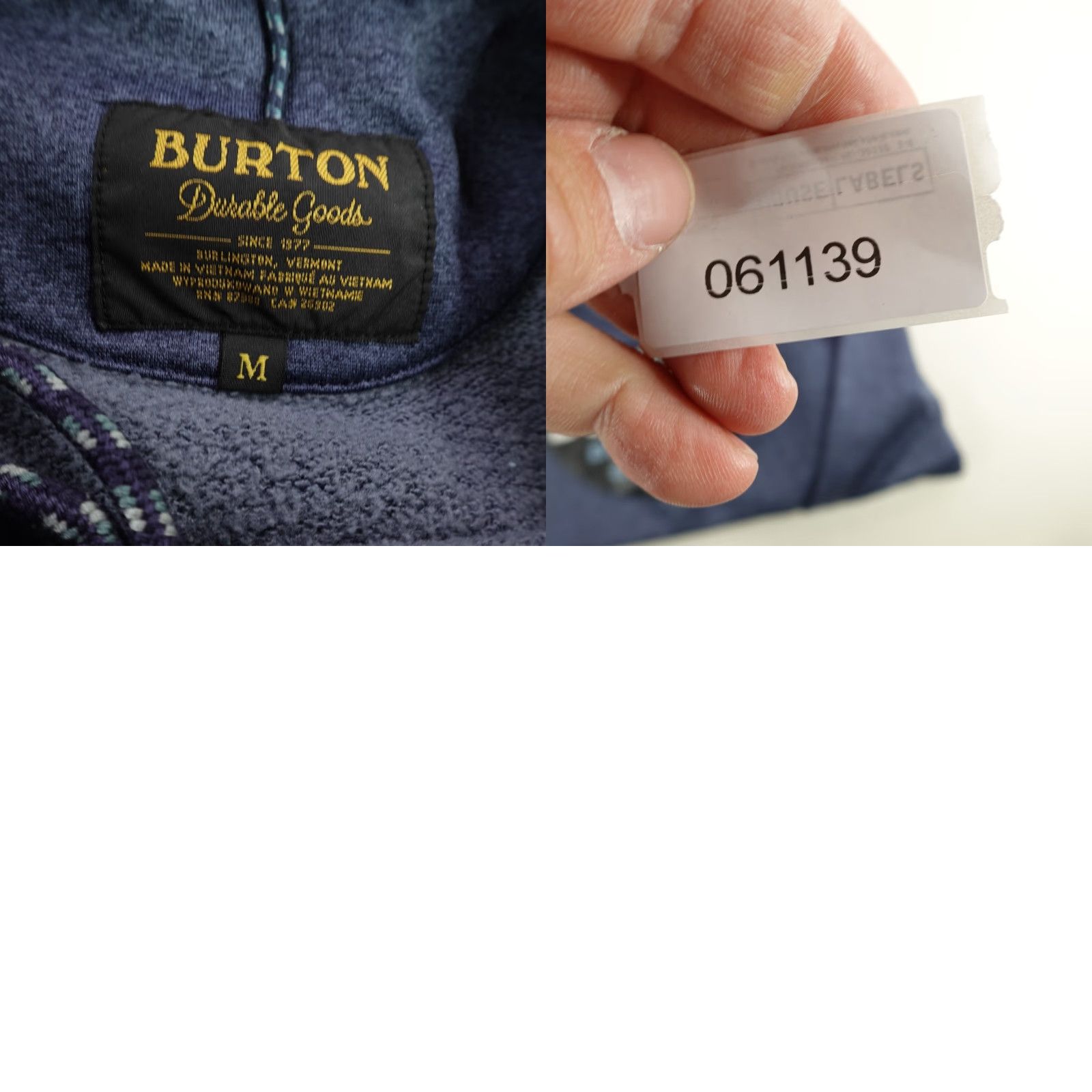 Burton Burton Hoodie Mens Medium Blue Snowboards Snowboarding Sweatshirt Pullover Size US M / EU 48-50 / 2 - 8 Thumbnail