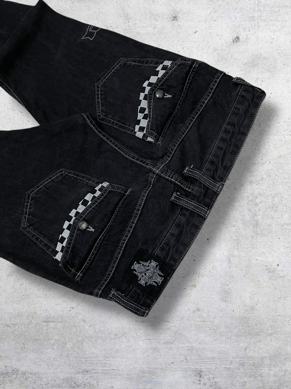 Hysteric Glamour VINTAGE SKULL PUNK ‘BREAK TO THE WALL’ JAPAN WILD LIFE DENIM Size US 31 - 12 Thumbnail