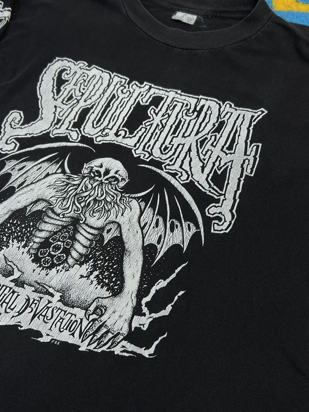 Band Tees 1992 Vintage Sepultura Bestial Devastation Long Sleeve Shirt Size US XL / EU 56 / 4 - 7 Thumbnail