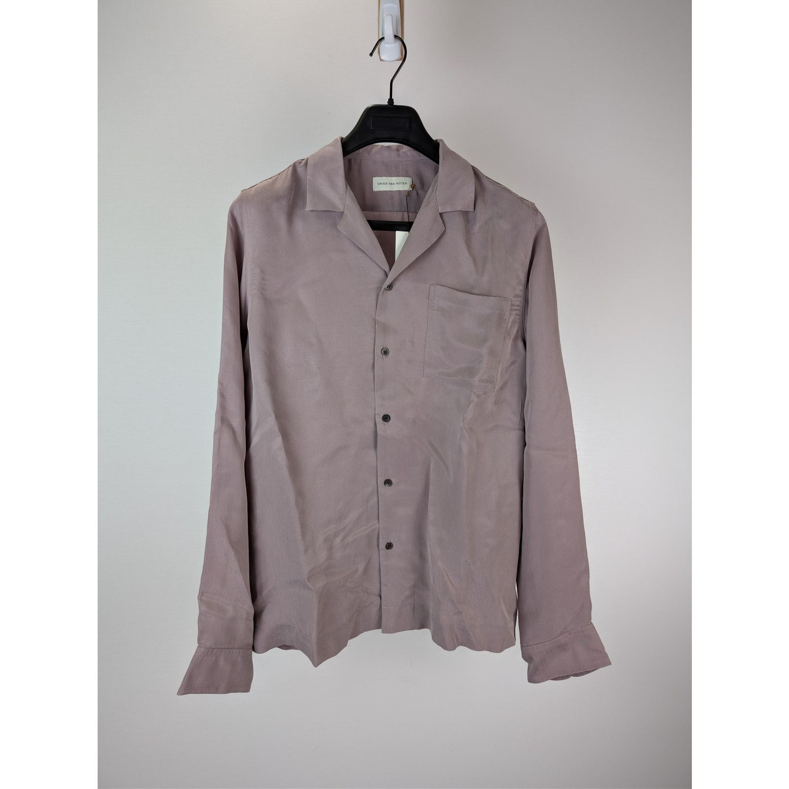 Dries Van Noten o1rshd1 Carlty 2025 Mens Woven Shirt in Lilac Size US M / EU 48-50 / 2 - 1 Thumbnail