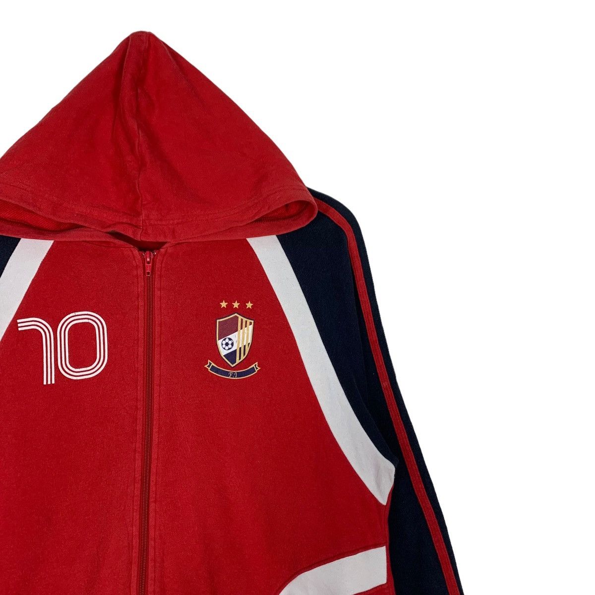Adidas ADIDAS Big Logo Zipper Red Hoodies Training Wear #0826-C37 Size US M / EU 48-50 / 2 - 7 Thumbnail