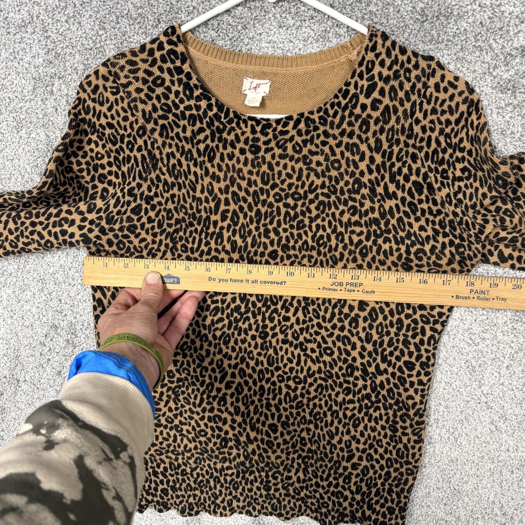 Loft VINTAGE Loft SweatEr Womens M Brown Tan Leopard Print Office Siren Preppy Indie Sleaze Size M / US 6-8 / IT 42-44 - 4 Thumbnail