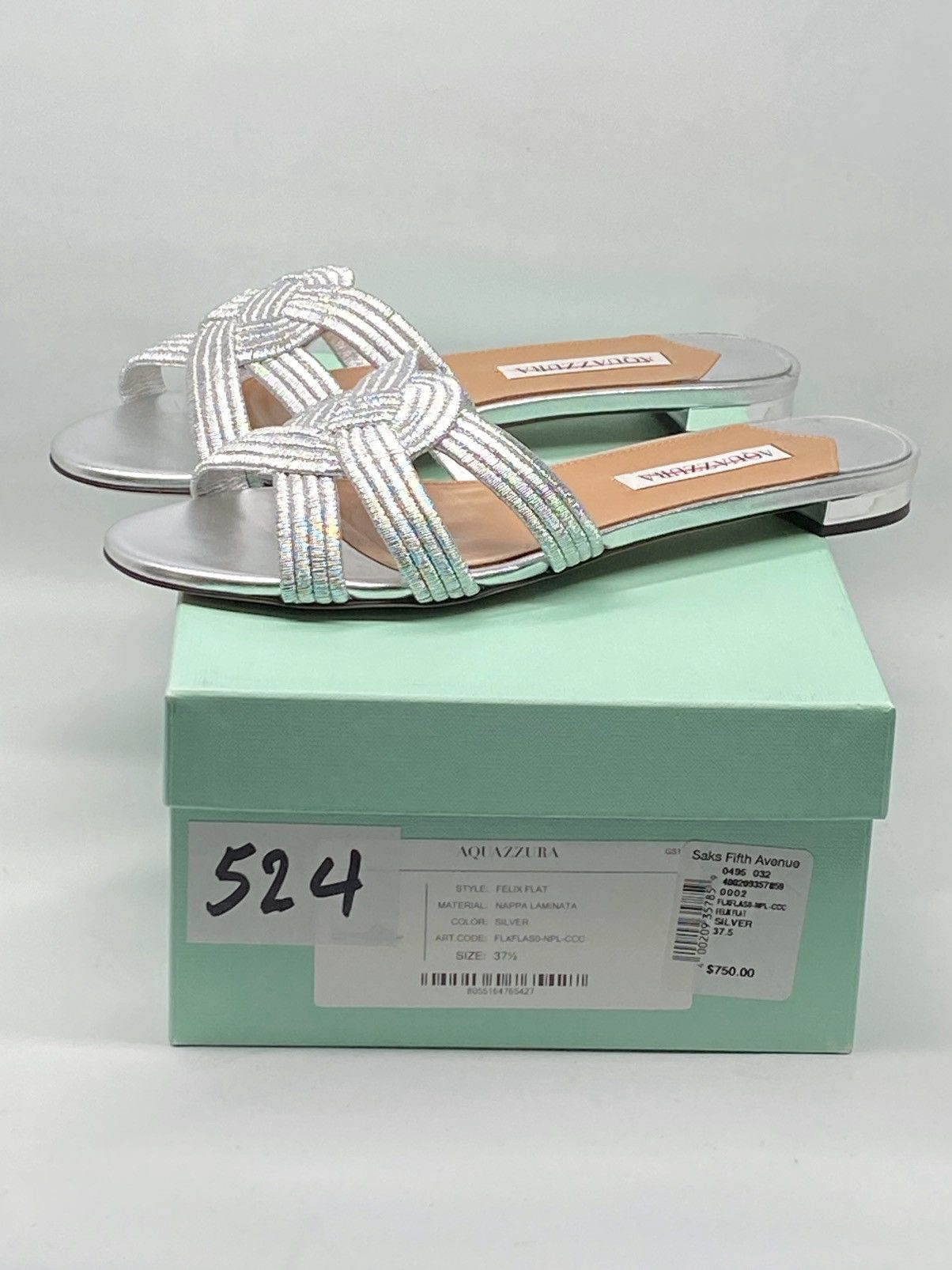 Aquazzura Aquazzura Felix Leather Sandals size 37.5 Size US 7.5 / IT 37.5 - 10 Thumbnail
