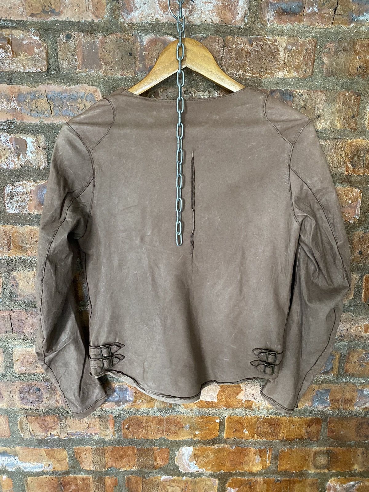 If Six Was Nine × Isamu Katayama Backlash × Japanese Brand 2000s Sisii Japan asymmetrical leather Jacket Size S / US 4 / IT 40 - 10 Thumbnail