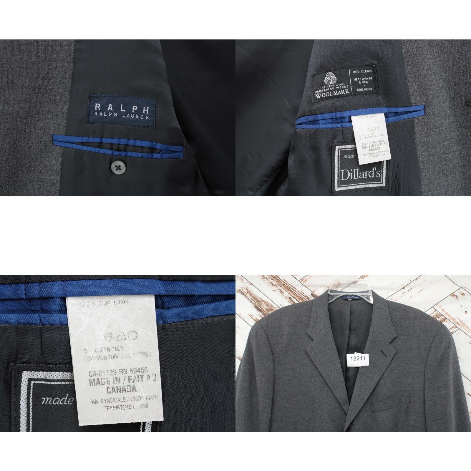 Polo Ralph Lauren Polo Ralph Lauren Blazer Mens 42L Gray Silk Wool Sport Coat Jacket Three Button Classic Office Preppy Vintage (if applicable) Size US XL / EU 56 / 4 - 8 Thumbnail