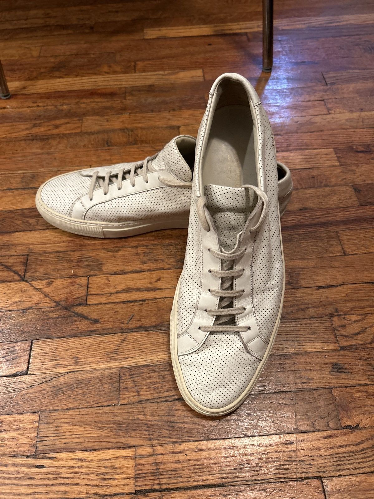 Common Projects Common Project Original Achilles Low Leather Sneakers White Size US 12.5 / EU 45-46 - 2 Thumbnail