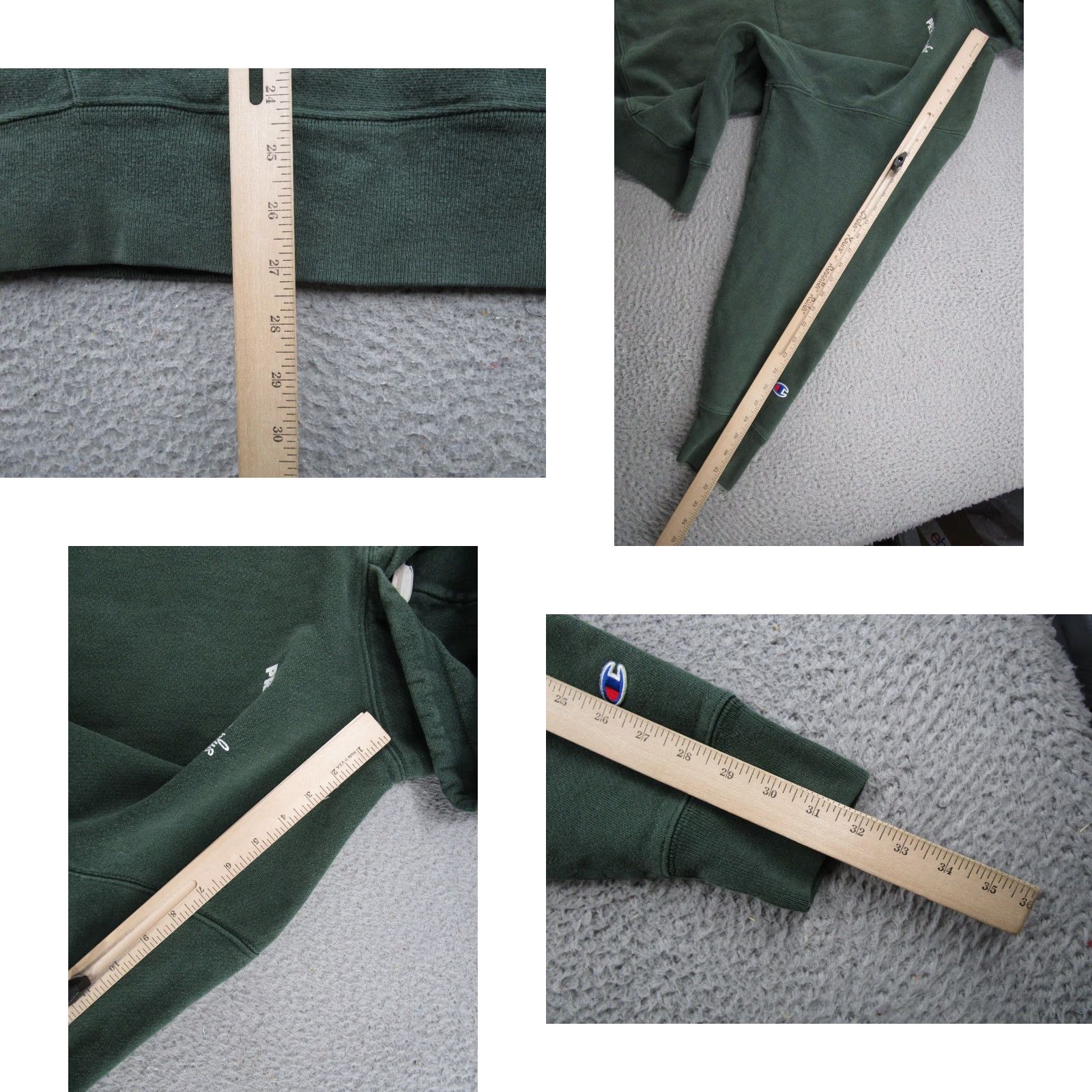 Champion VINTAGE Champion Hoodie 2XL Green Reverse Weave Logo Men Sweatshirt Size 2XL Short Style 90s Sports Hooded Pullover All Seasons Size US XXL / EU 58 / 5 - 8 Thumbnail