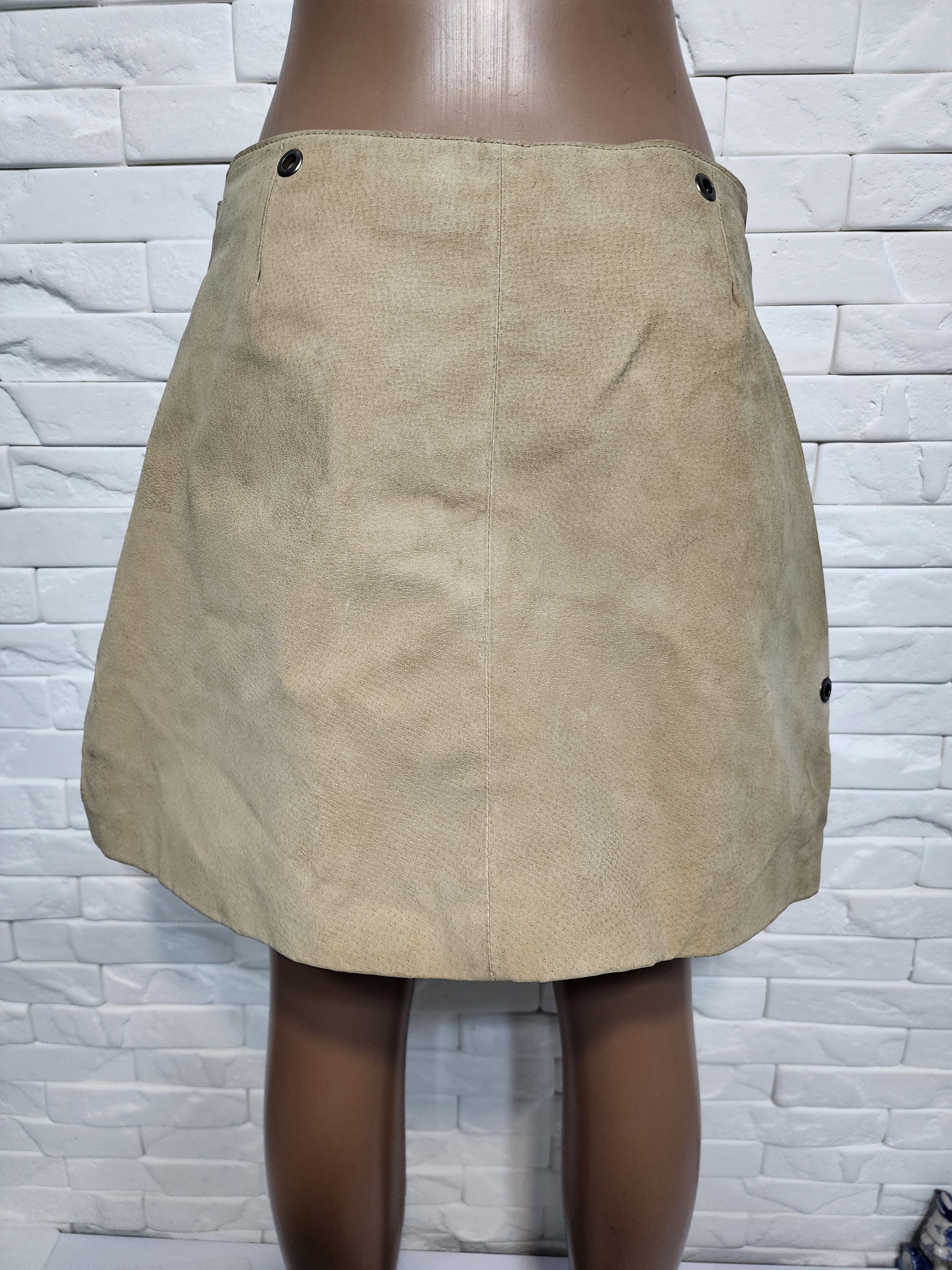 Other Brown Suede Leather Mini Skirt: Size 29" - 5 Thumbnail