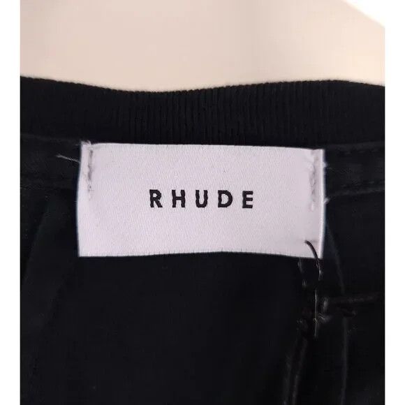 Rhude Rhude Logo Embroidered T-Shirt XS Mens Black Cotton Tee Size US XS / EU 42 / 0 - 9 Thumbnail