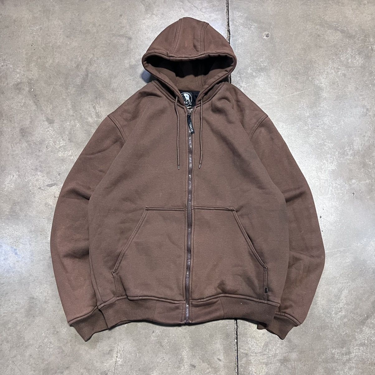 Vintage Vintage Berne Thermal Lined Zip Up Hoodie Double Face Faded Size US L / EU 52-54 / 3 - 1 Thumbnail