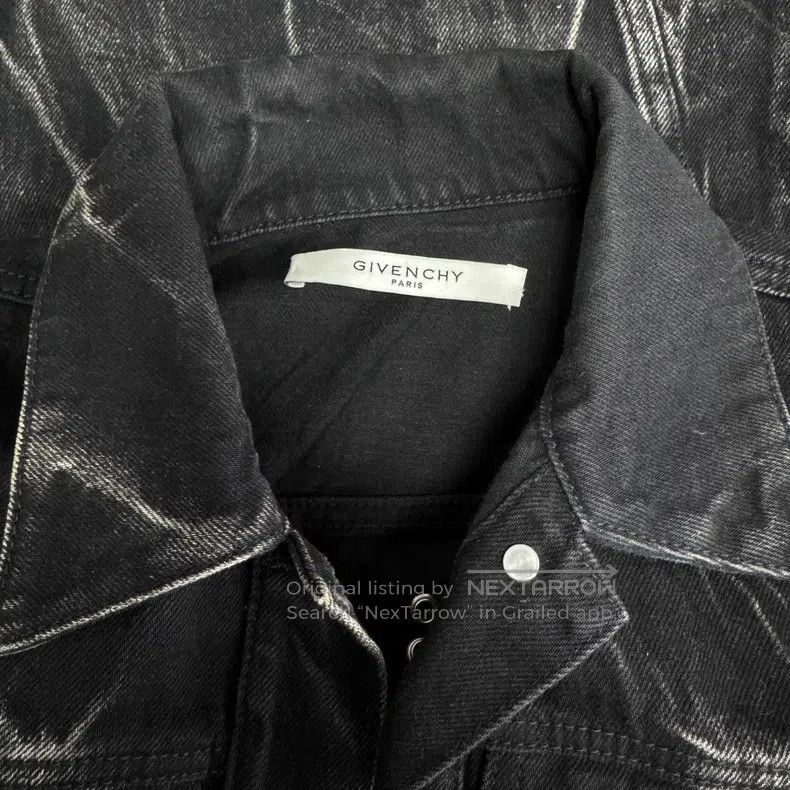 Givenchy Givenchy Size36 Black Washed Distressed Denim Jacket Size US M / EU 48-50 / 2 - 6 Thumbnail