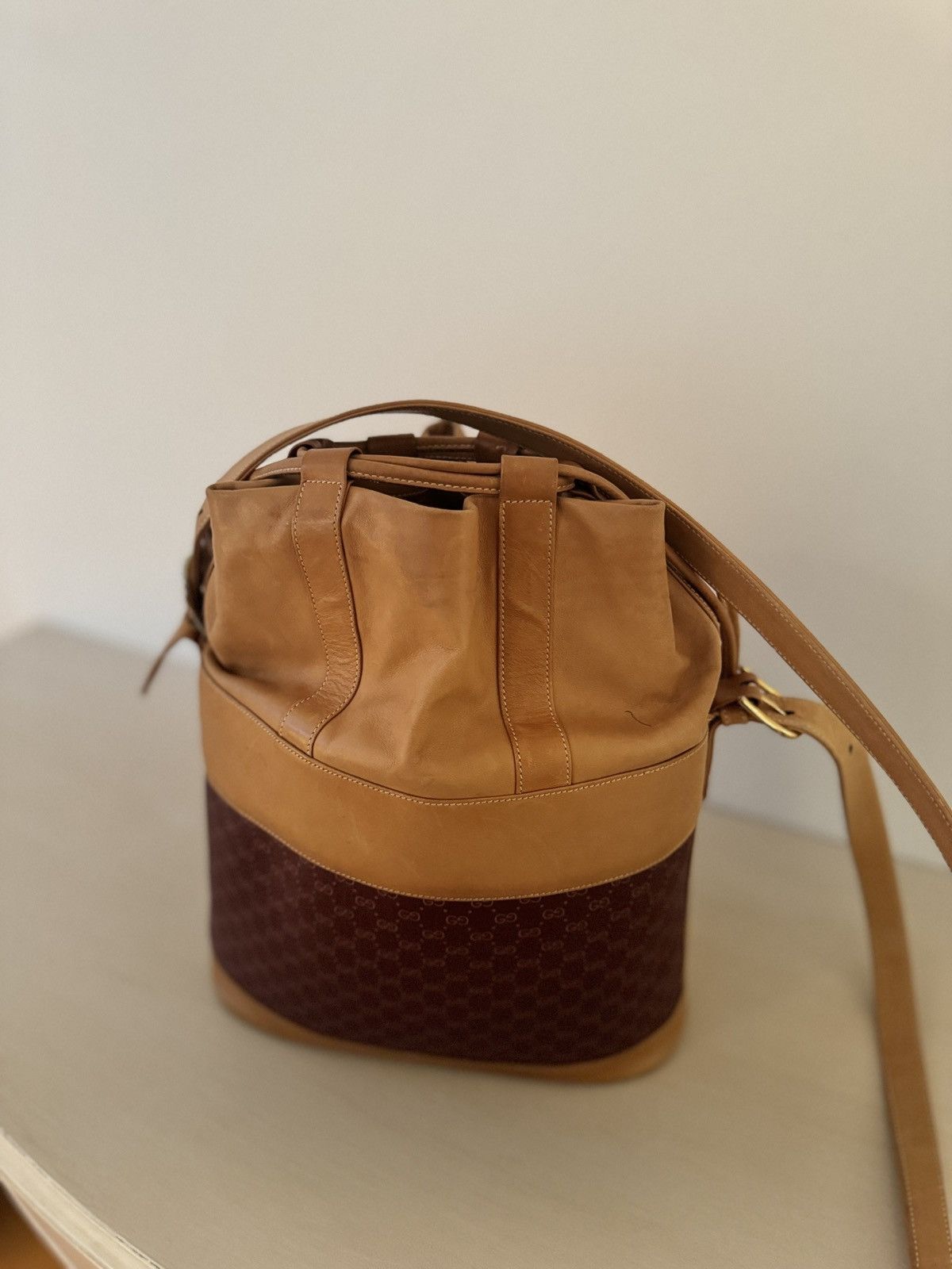 Gucci Vintage Gucci GG Monogram Bucket Bag (80s/90s) Size ONE SIZE - 5 Thumbnail