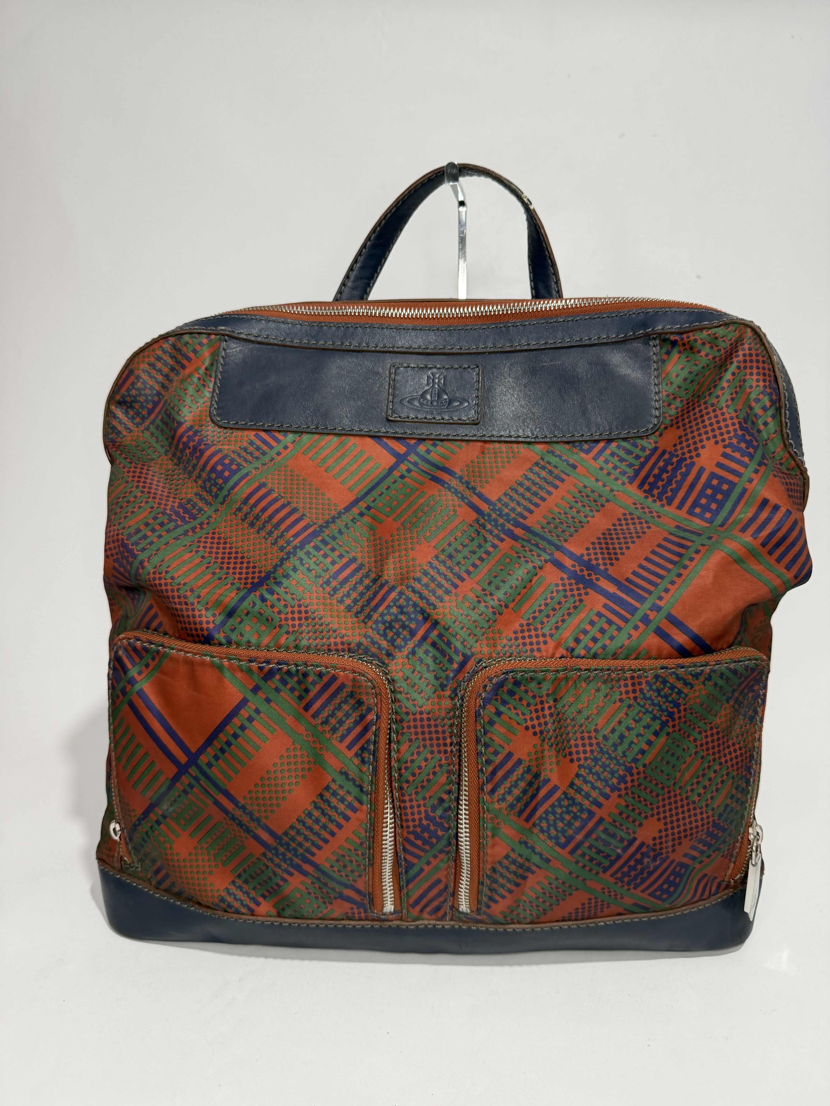 Vivienne Westwood Orb Logo Tartan Backpack Multi-Color