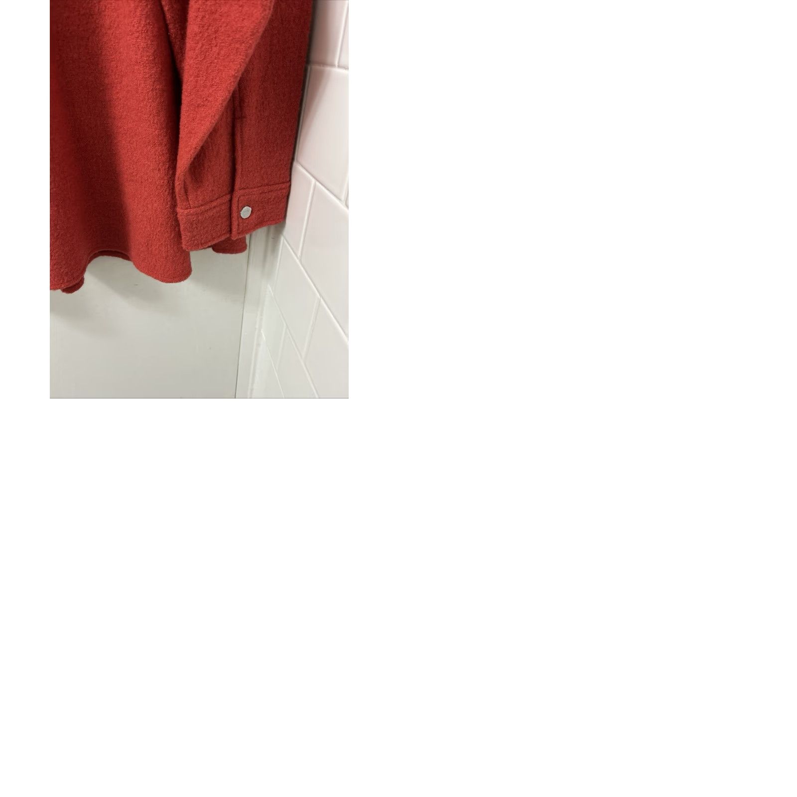 Vintage Appleseed's Shirt Jacket Womens 2XL Red 100% Wool Long Sleeve Button Front Coat Knit Classic Fall Winter Size XXL / US 16-18 / IT 52-54 - 9 Thumbnail