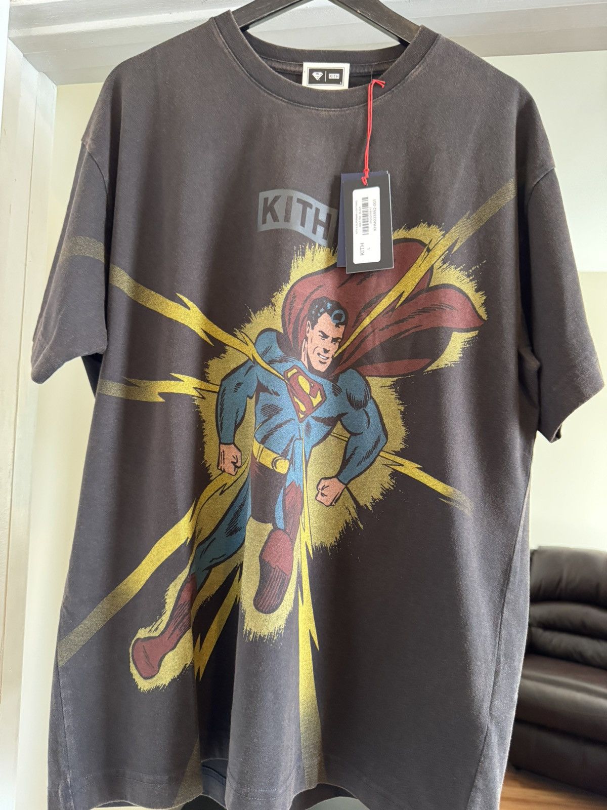 Kith Kith x Superman Lightning Bolt Vintage Tee | Grailed