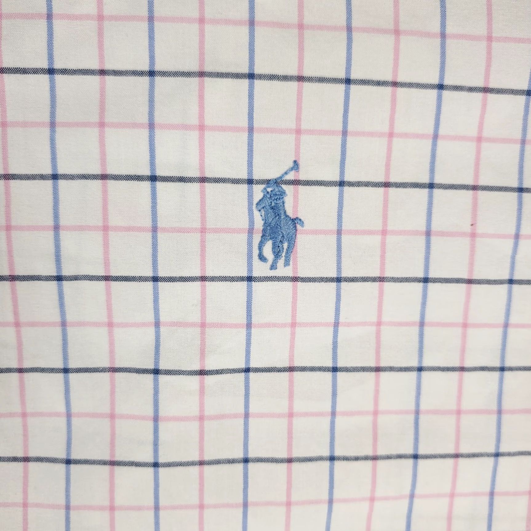 Ralph Lauren Ralph Lauren Shirt Mens 17 White Pink Blue Check Dress Button Up Long Sleeve Size 46R - 2 Thumbnail