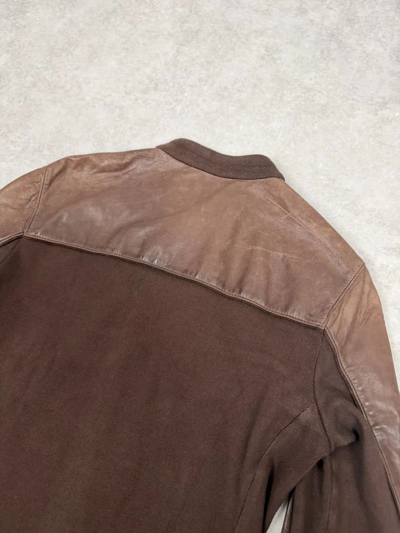 Prada AW2006 Prada Brown Hybrid Linea Rossa Leather Biker Jacket Size US S / EU 44-46 / 1 - 7 Thumbnail
