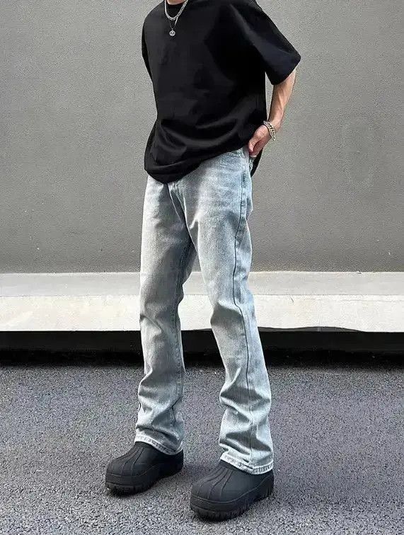 Japanese Brand Straight leg micro flared jeans Size US 30 / EU 46 - 5 Thumbnail