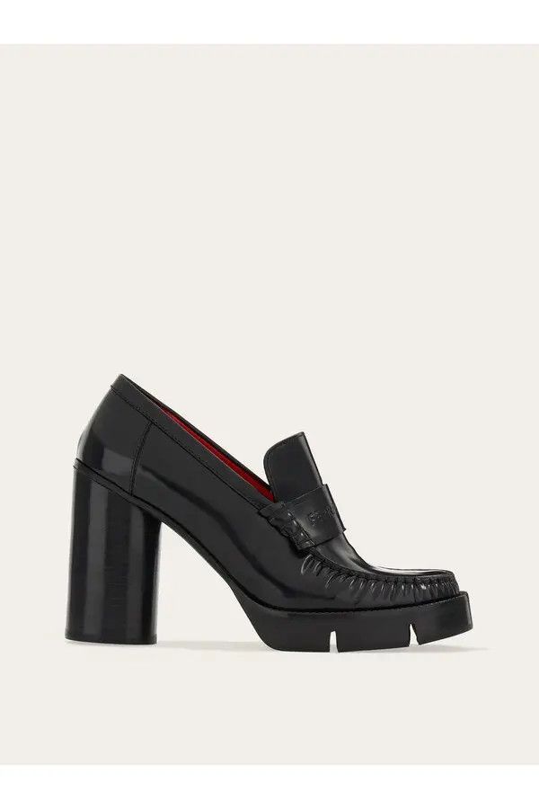 Salvatore Ferragamo o1s1rm0924 Irina Heeled Moccasins in Black Size US 7.5 / IT 37.5 - 1 Thumbnail