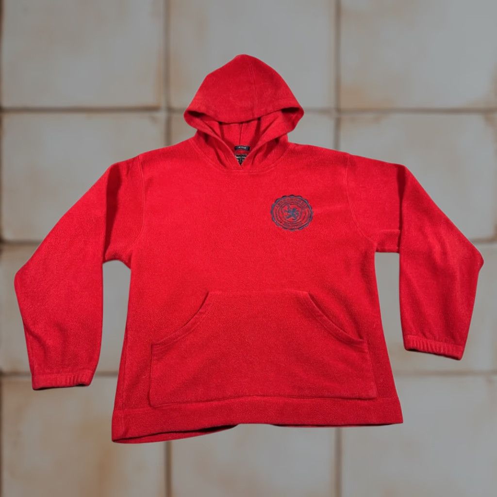 Abercrombie & Fitch VINTAGE Abercrombie & Fitch Hoodie Adult MEDIUM Red Fleece Crest Logo 90s Pullover Long Sleeve Size US M / EU 48-50 / 2 - 1 Thumbnail