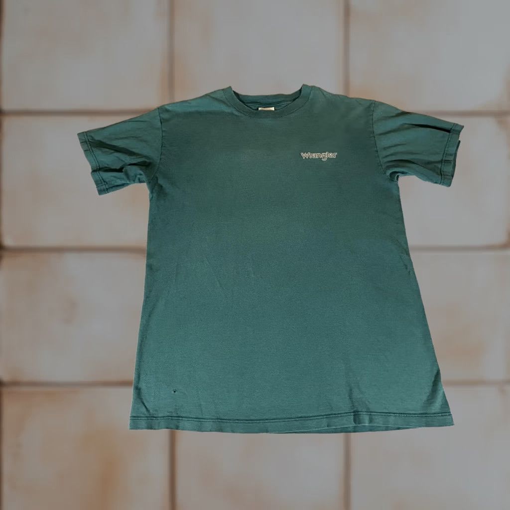 Wrangler VINTAGE Wrangler Western Shirt Mens L Green Rodeo Bull Riding 90s Shirt Mens Large Green Wrangler Logo Rodeo Graphic Print Cowboys Womens Girls Size US L / EU 52-54 / 3 - 1 Thumbnail