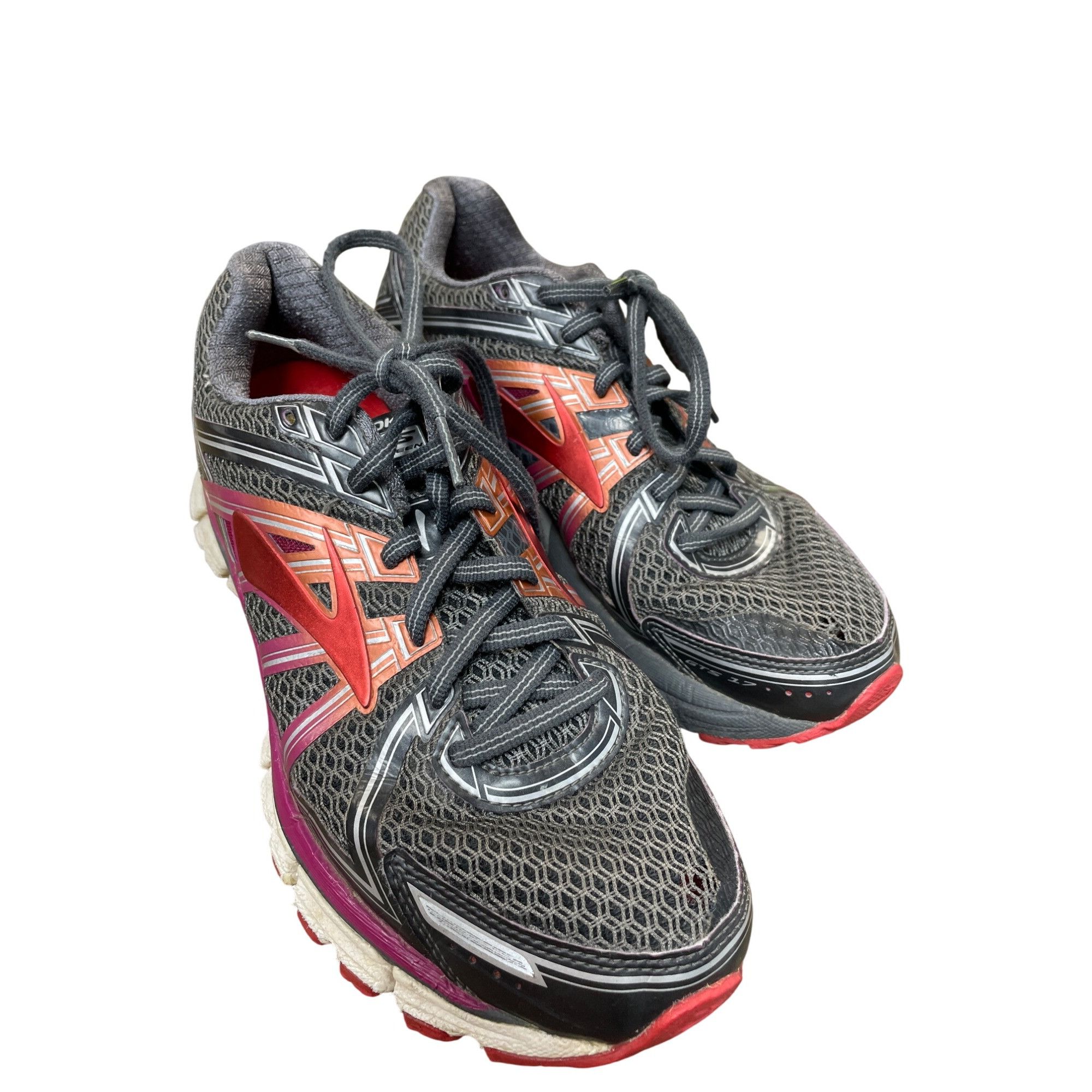 Asics Brooks GTS 17 Womans pink gray running sneakers SZ 9D SKU 94 Size US 9 / IT 39 - 20 Thumbnail