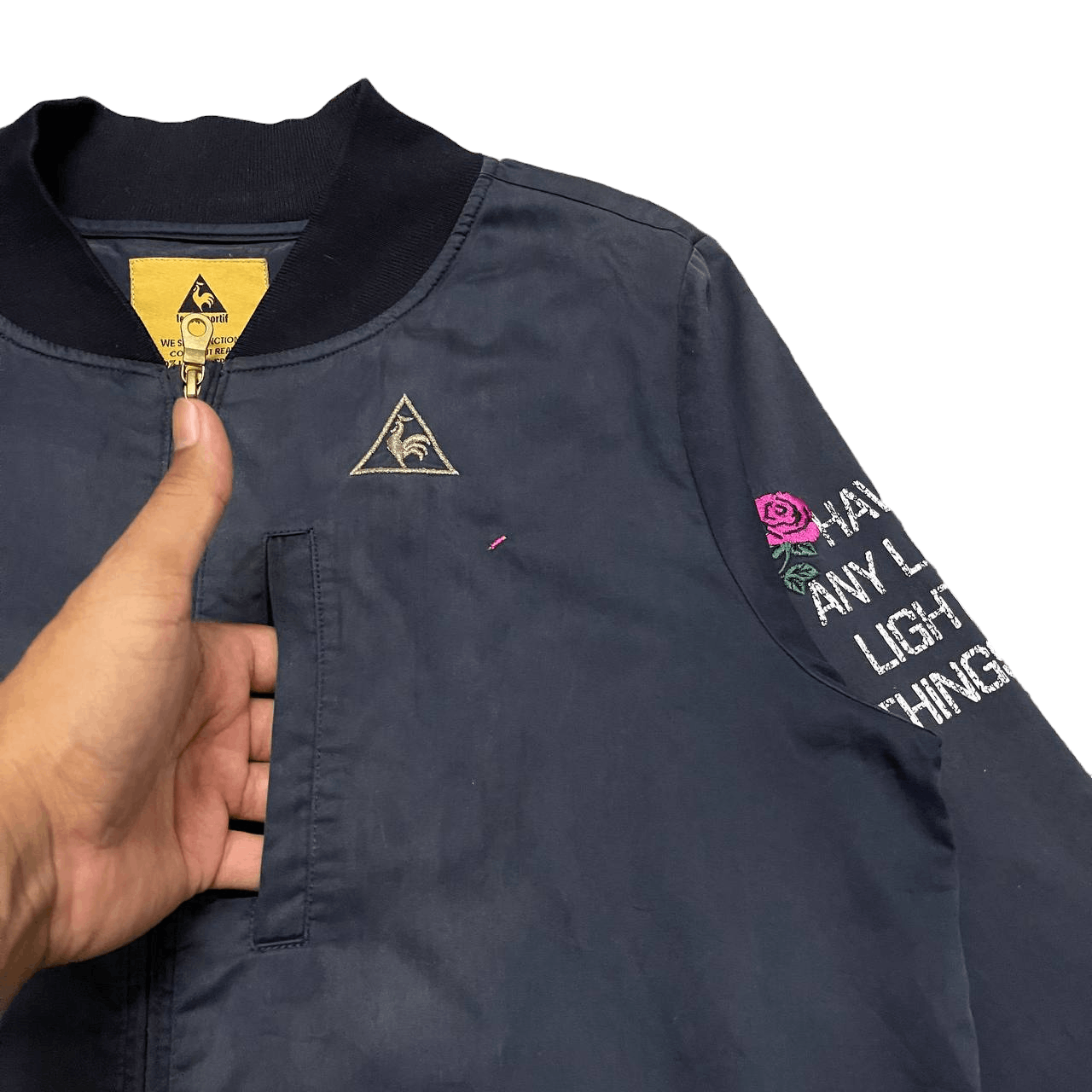 Le Coq Sportif Vintage Le Coq Sportif Embroidery Floral Sweater Jacket Size L / US 10 / IT 46 - 8 Thumbnail