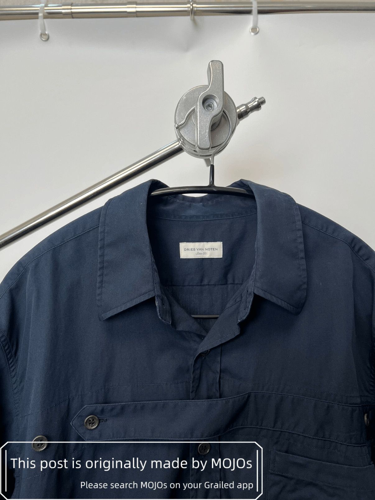 Dries Van Noten Sz 50 Dries Van Noten Chest Stripe Shirt mojos164127 Size US M / EU 48-50 / 2 - 3 Thumbnail