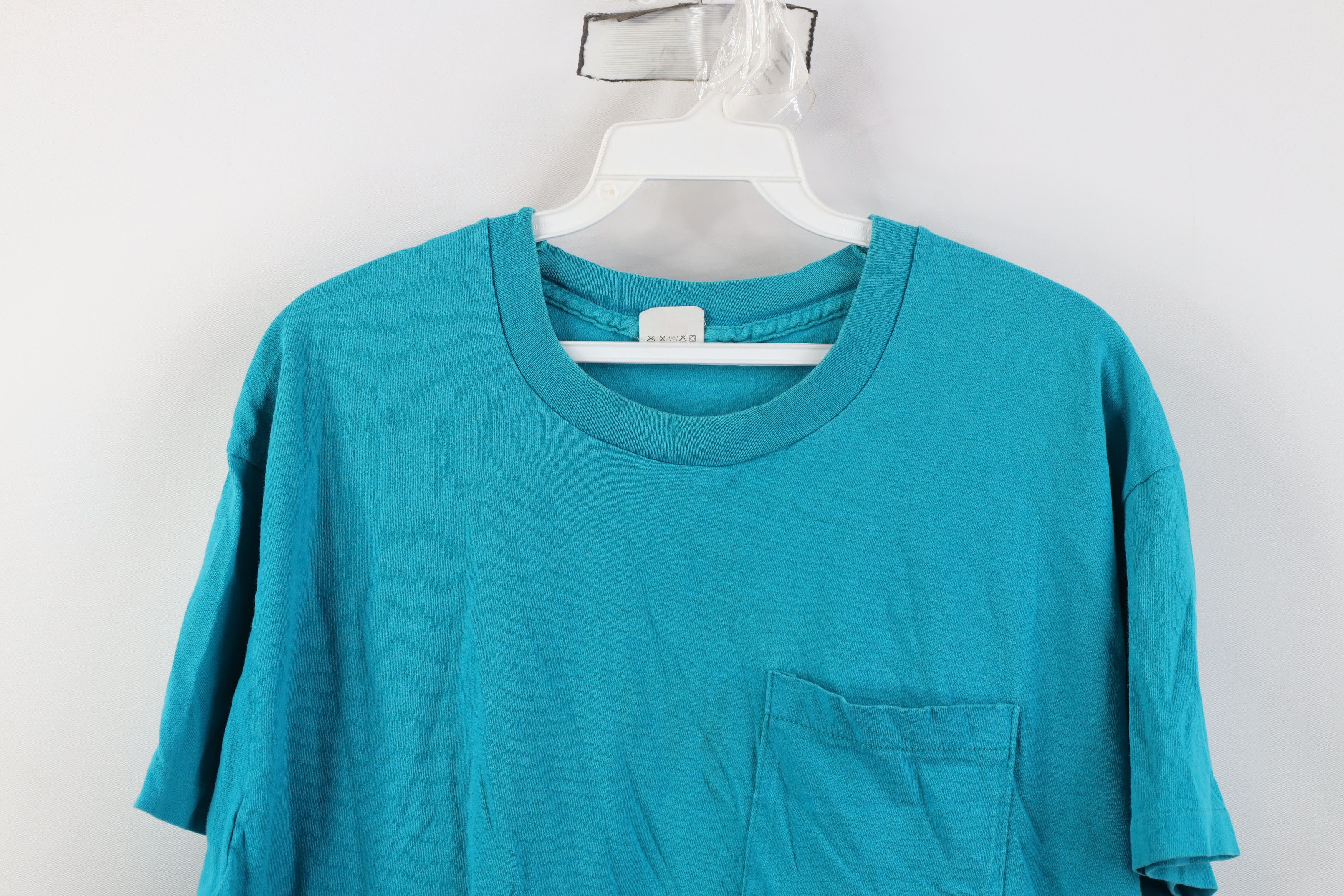 Vintage Vintage 90s Streetwear Short Sleeve T-Shirt Blue Cotton USA Size US XL / EU 56 / 4 - 2 Thumbnail