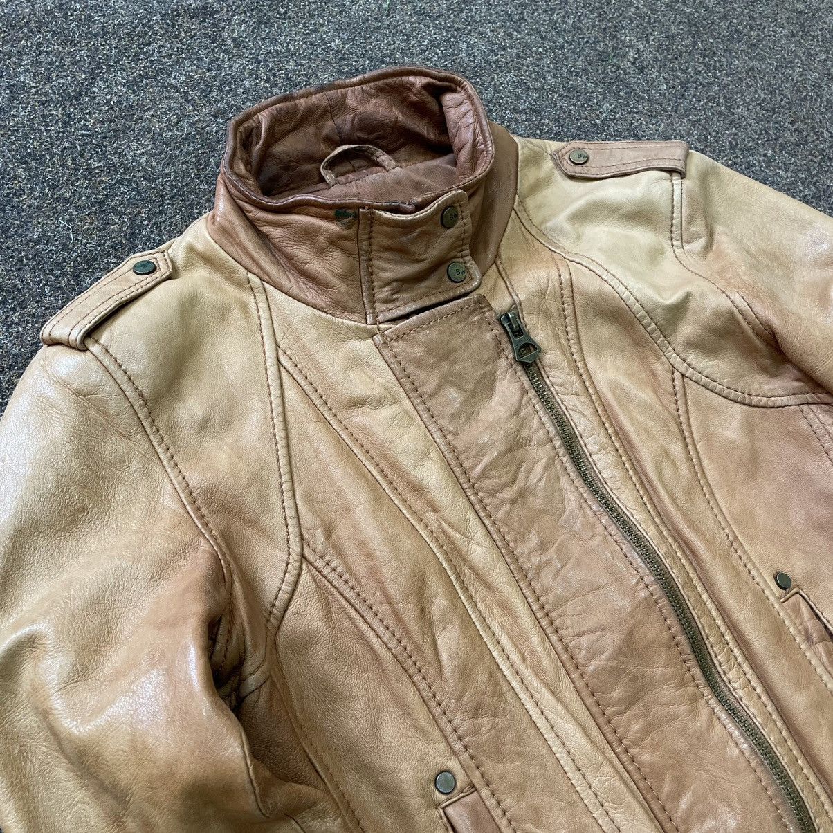 Genuine Leather Vintage Y2K Leather Jacket Biker Punk Opium BALENCIAGA Style Size M / US 6-8 / IT 42-44 - 3 Thumbnail