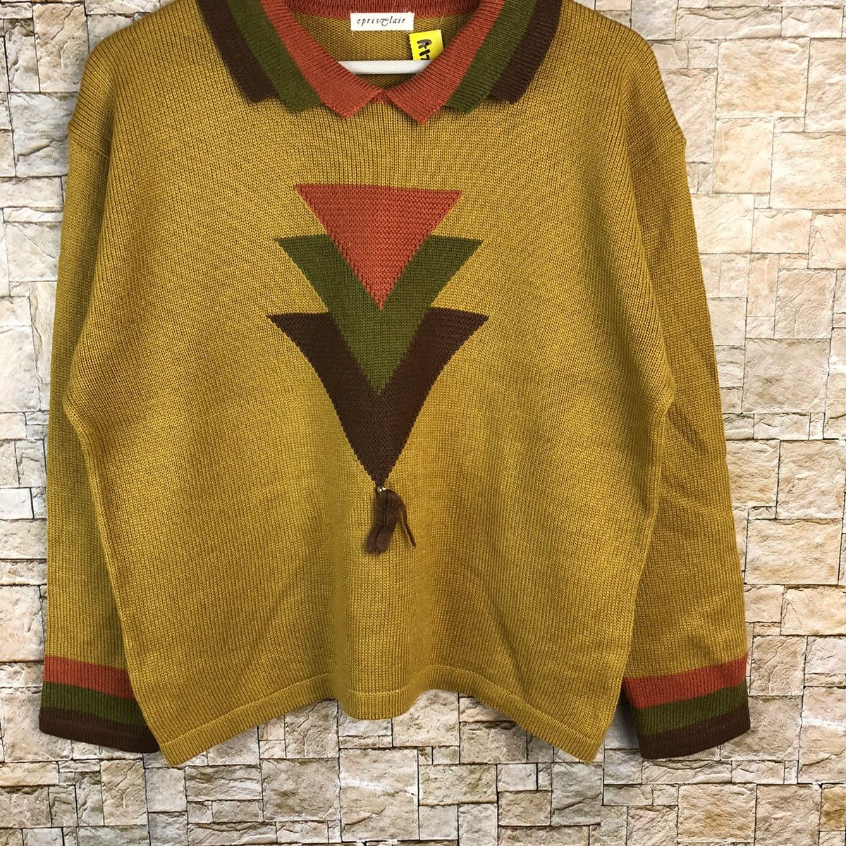 Vintage Epris Clair Brown navajo vintage sweatshirt Knitwear #A1215 Size US L / EU 52-54 / 3 - 3 Thumbnail