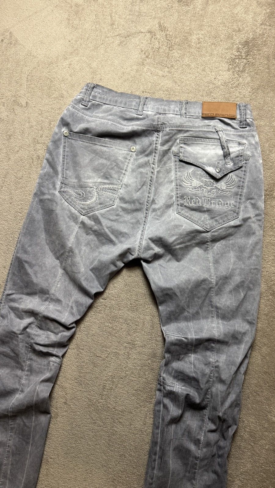Japanese Brand Vintage Slim Fit Wash Jeans Y2K ysl punk hedi slimane purple Size US 32 / EU 48 - 4 Thumbnail