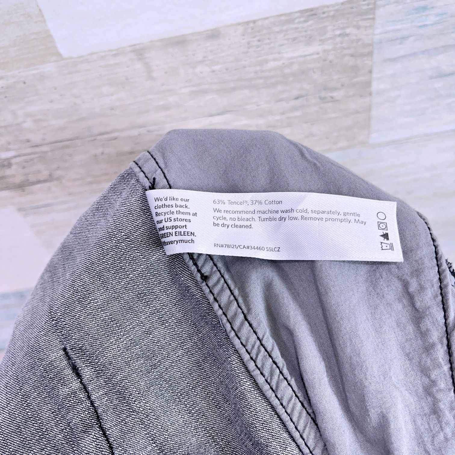 Eileen Fisher Eileen Fisher Tencel Pull On Tapered Pant Gray Chambray XXS Size 26" / US 2 / IT 38 - 6 Thumbnail